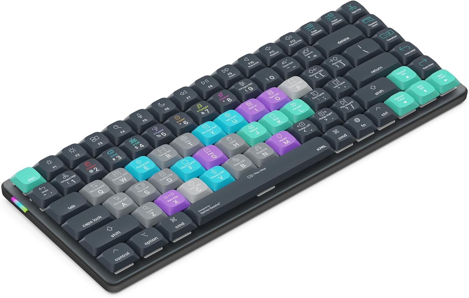 JCPAL Davinci Resolve Keyboard for Mac and PC - Compact Design