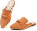 MUSSHOE Mules for Women Comfortable Pointed Toe Slip On Flats Women's