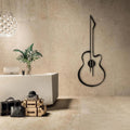 Bisamu Guitar Wall Art - Minimalist Metal Guitar Decor for Home