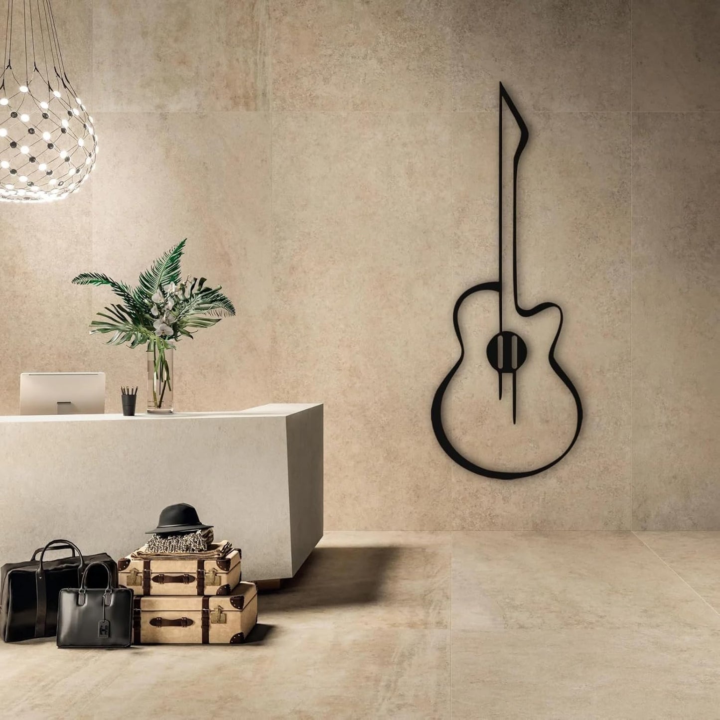 Bisamu Metal Guitar Wall Art - Music Lover's Gift