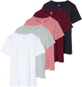 Women's Short Sleeve Active T-Shirts 5 Pack - Dry Fit Split Hem