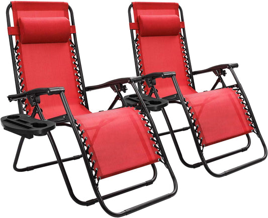 Devoko Patio Zero Gravity Chair Set of 2 for Ultimate Relaxation