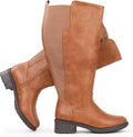 Women's Extra Wide Calf Knee High Boots with Side Zipper (Style 7DQ6)