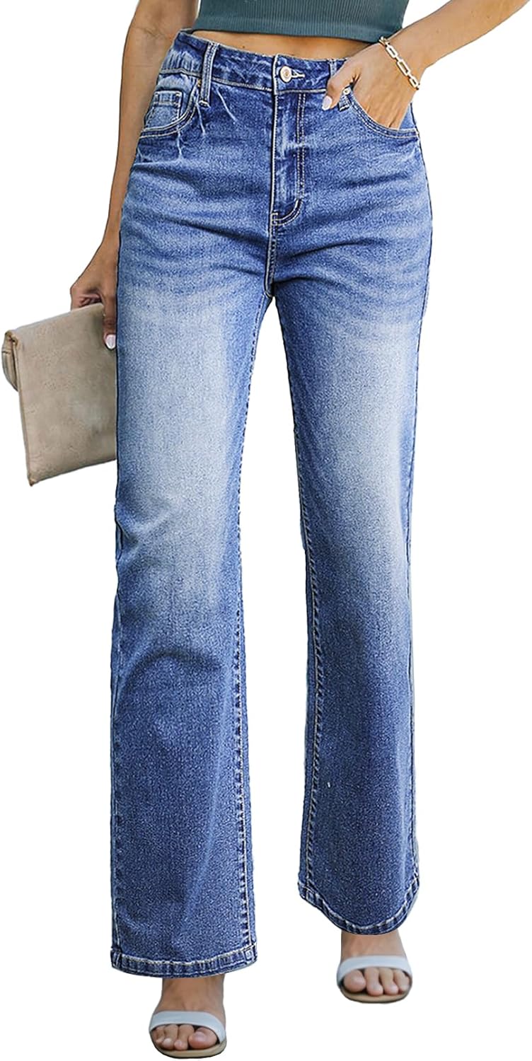 Wide Leg High Waisted Jeans for Women - Casual Zimbaplatinum Style