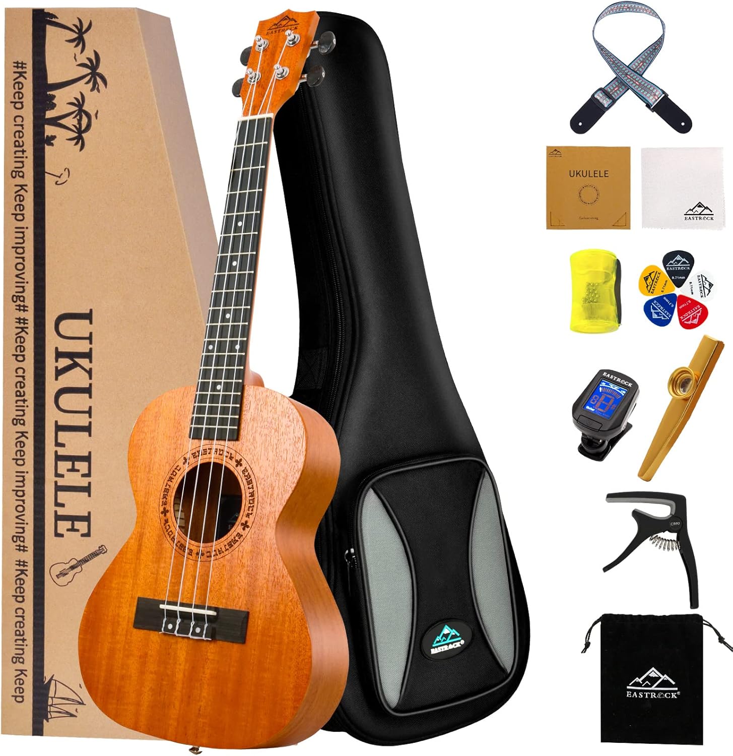 EASTROCK Tenor Ukulele Mahogany Beginner 26 inch Kit Review