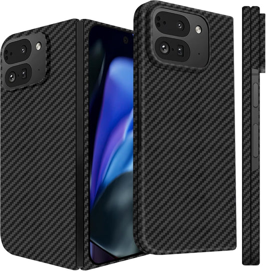 Slim Carbon Fiber Case for Google Pixel 9 Pro Fold - Matte Black