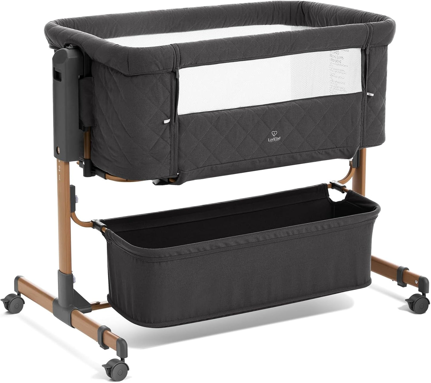 3 in 1 Baby Bassinet with Adjustable Height and Rocking Feature