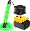 Green Submersible LED Fishing Light for DeWalt 20V Batteries - 3000