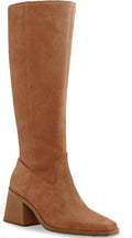 Coutgo Women's Knee High Wide Calf Boots - Square Toe Comfort
