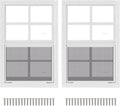 14 in x 21 in Shed Window 2 Pack - Tempered Glass Sliding