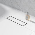 Linear Shower Drain 12ft Brushed Floor Drain with Tiled Insert - High