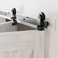 80 in Bi-Folding Sliding Barn Door Hardware Kit for 2 Doors - Smooth