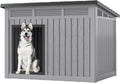 Large Dog House Grey - Weatherproof Indoor & Outdoor Kennel