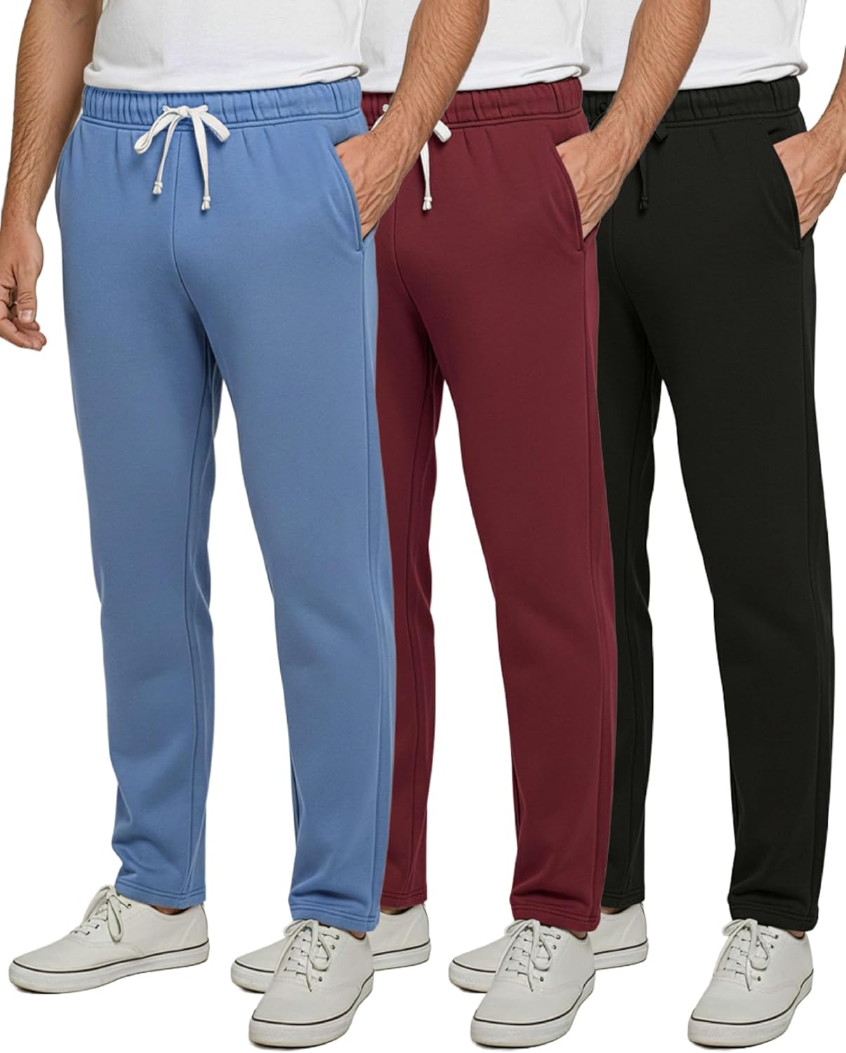 Men's Tech Fleece Athletic Casual Open Bottom Sweatpants