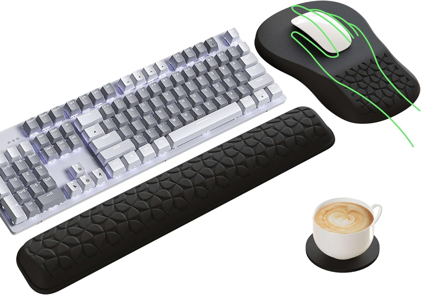 MEKASS Ergo Wrist Rest Set - Comfort & Support