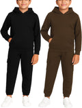 Quad Seven Boys Sweat Suit Set - 4 Piece Fleece Pullover Hoodies