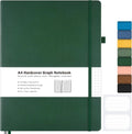 Graph Paper Notebook Hardcover 8.5 x 11 Grid Journal - Lay-Flat A4