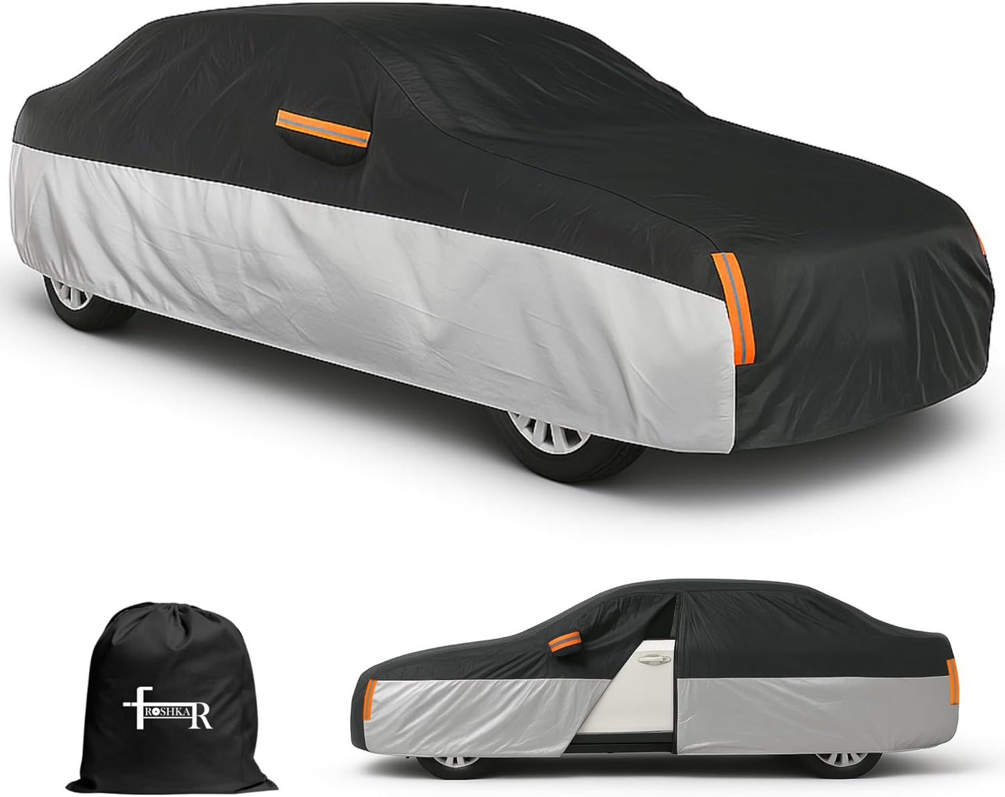 Car Cover Waterproof All Weather Protection for Sedans 191-199 in