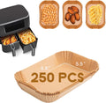 Non-Stick Air Fryer Liners 250 Pcs - Mess-Free Cooking!
