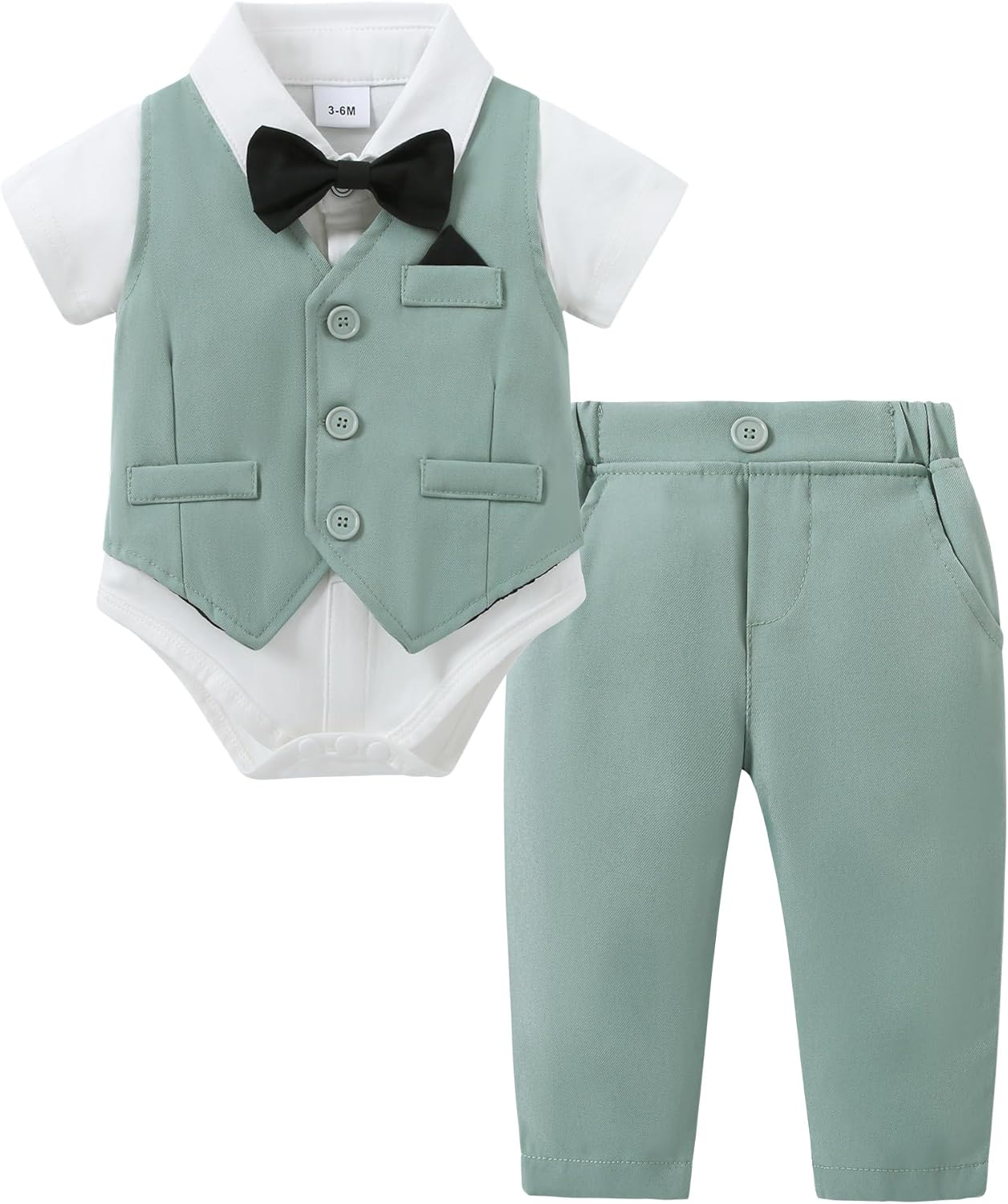 DISAUR Baby Boy Clothes 4PCS Gentleman Dress Suit Set for Kids