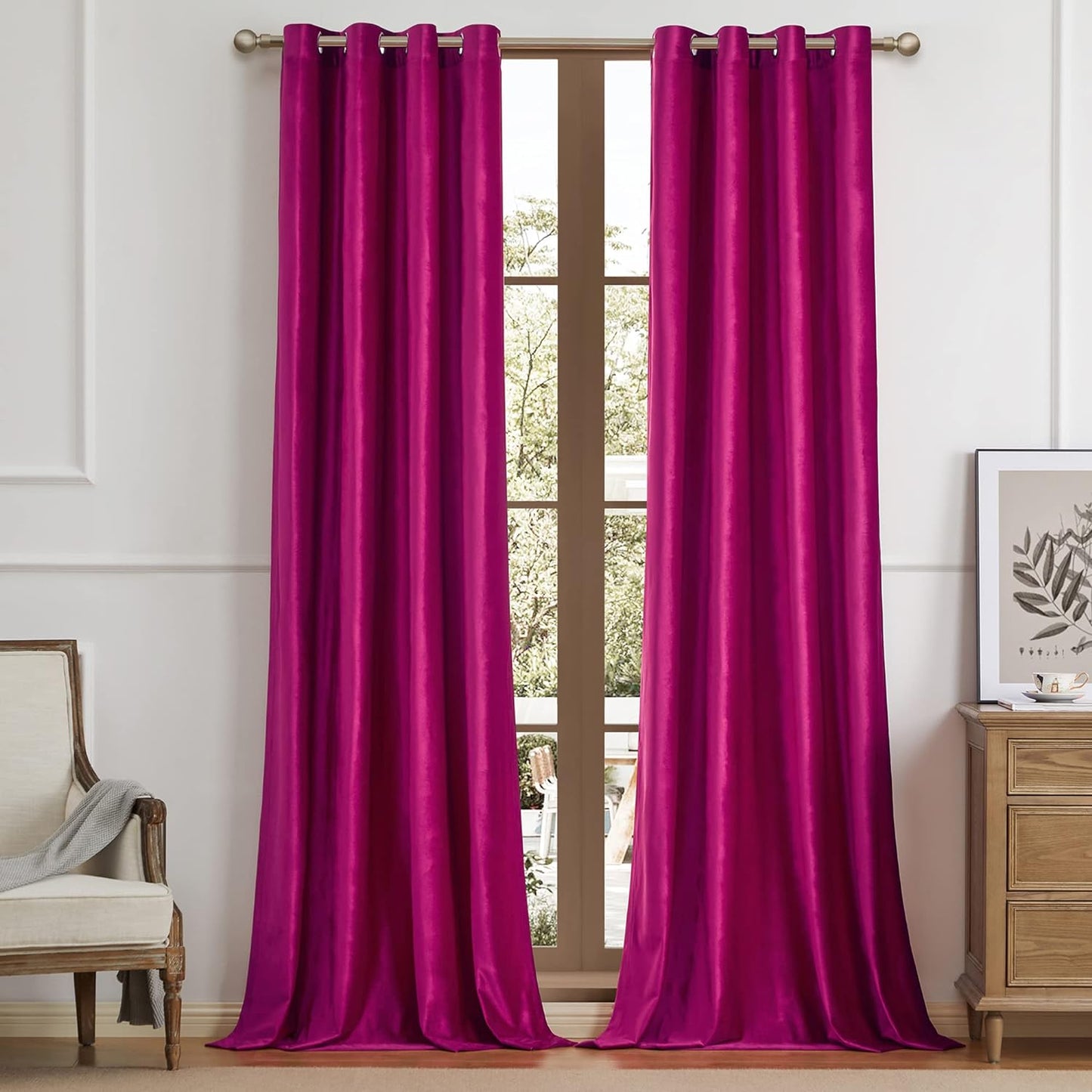Luxury Velvet Blackout Window Curtains for Living Room Decor