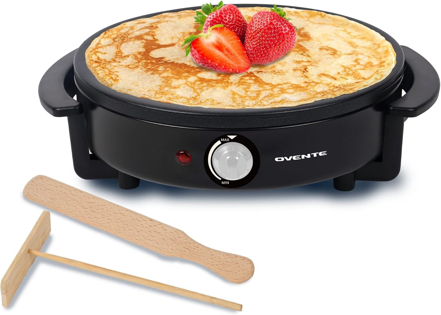 OVENTE Electric Crepe Maker - Nonstick 12-Inch Hot Plate