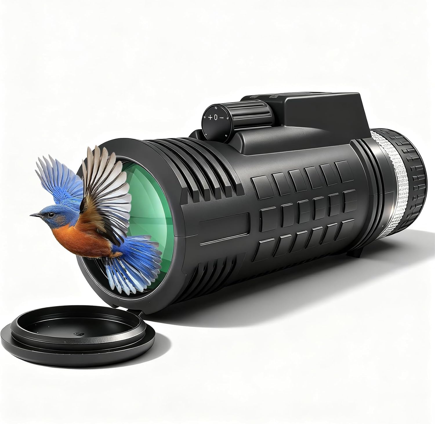 8X42 Monocular Telescope with Rangefinder for Bird Watching