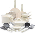 GreenLife Soft Grip 16 Piece Cookware Set Cream - Ceramic Nonstick