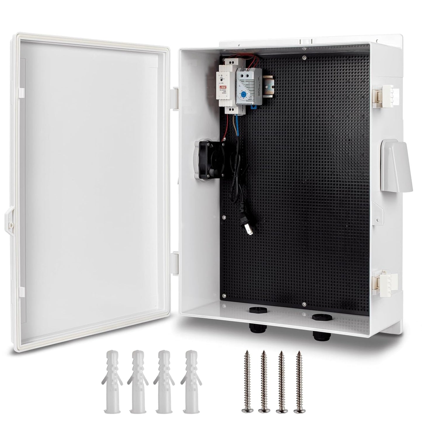 Outdoor Electrical Box with Thermostat and Fan for Versatile Use