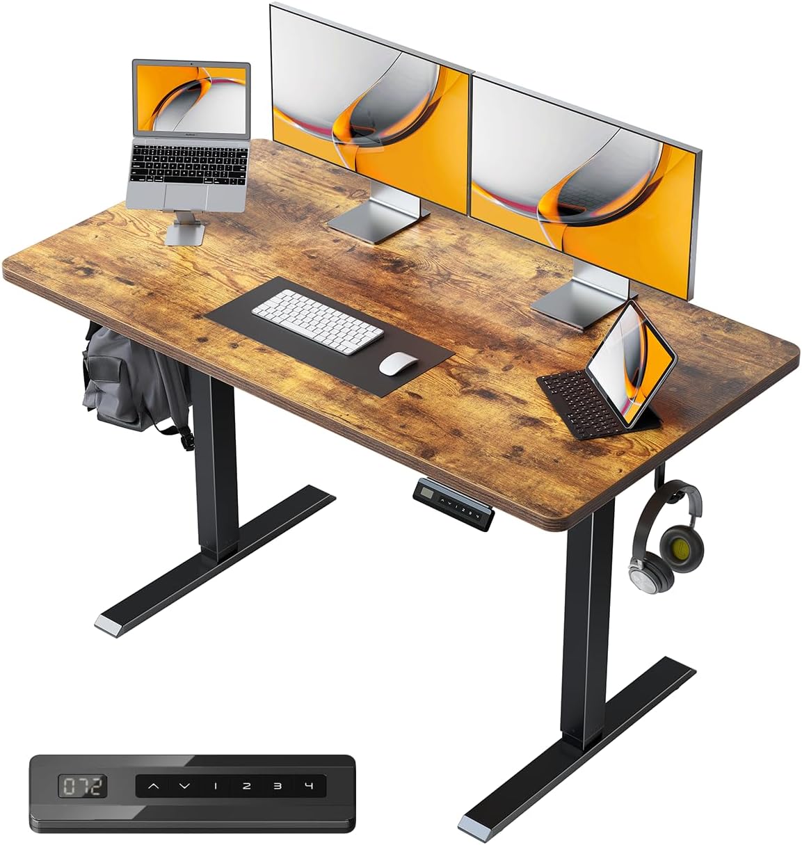 FEZIBO One-Piece Adjustable Height Standing Desk for Home Office