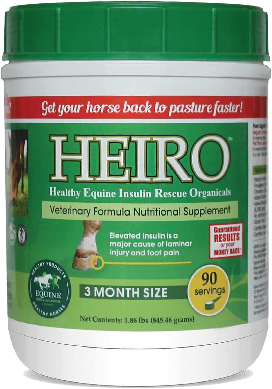 Heiro Healthy Equine Horse Insulin Resistant Rescue Organicals