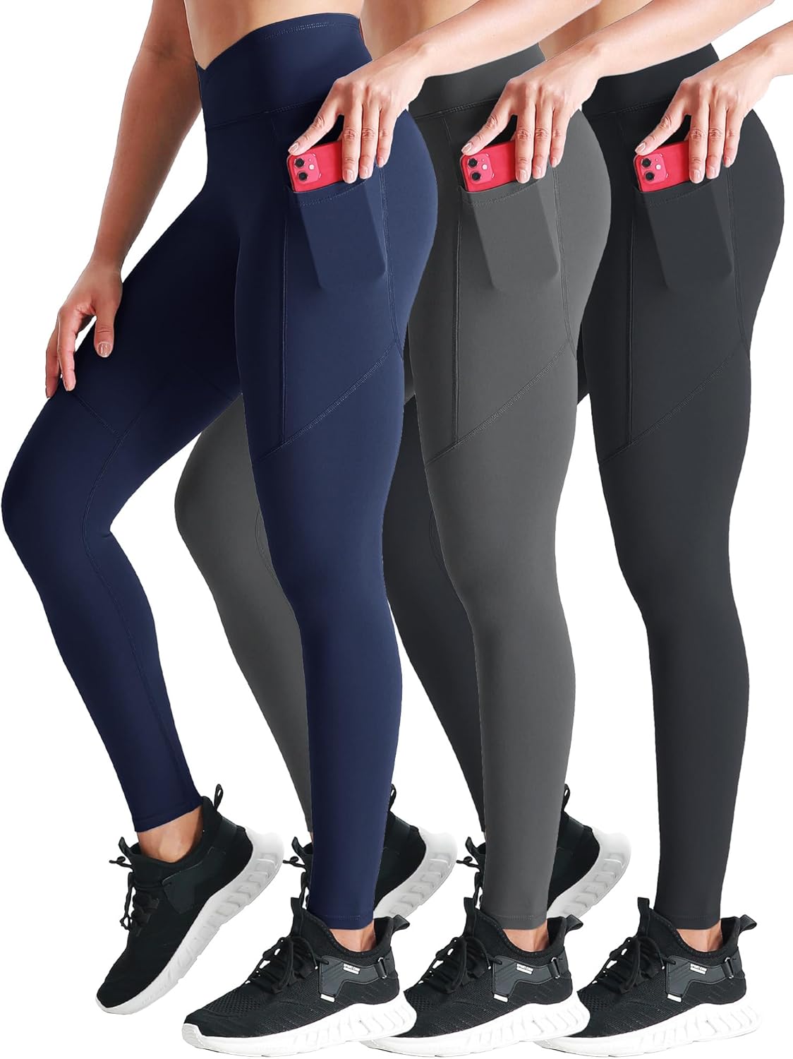 NELEUS Women's Yoga Pants with Tummy Control and Pockets
