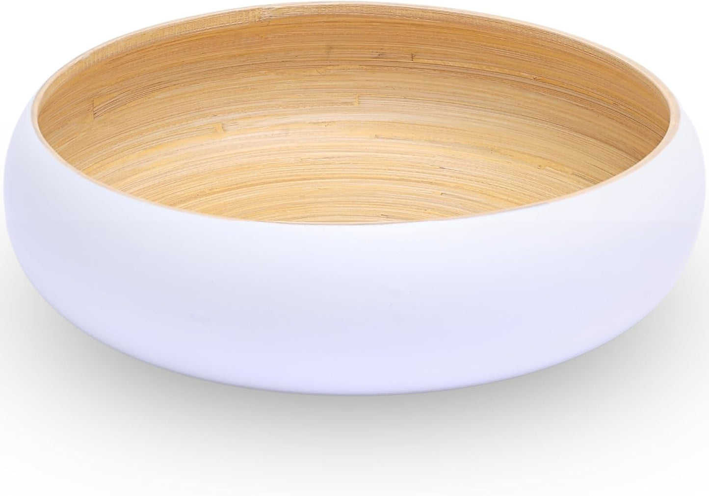 CLAYNIX Large Bamboo Fruit Bowl - Kitchen Statement Piece!