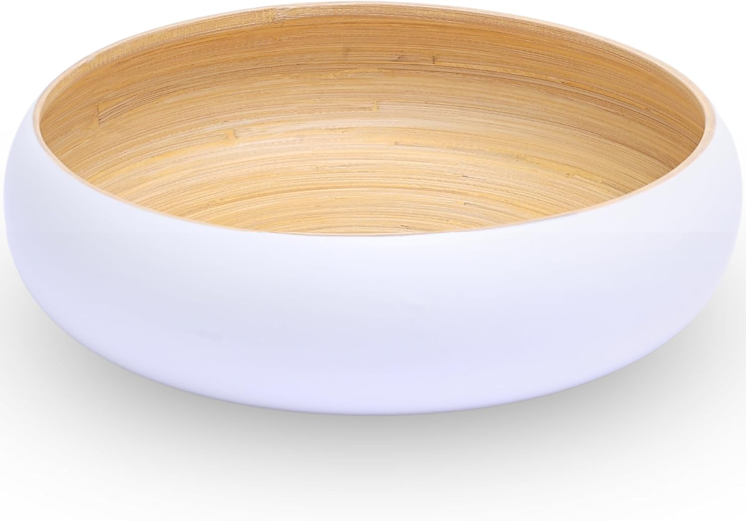 CLAYNIX Large Bamboo Fruit Bowl - Kitchen Statement Piece!