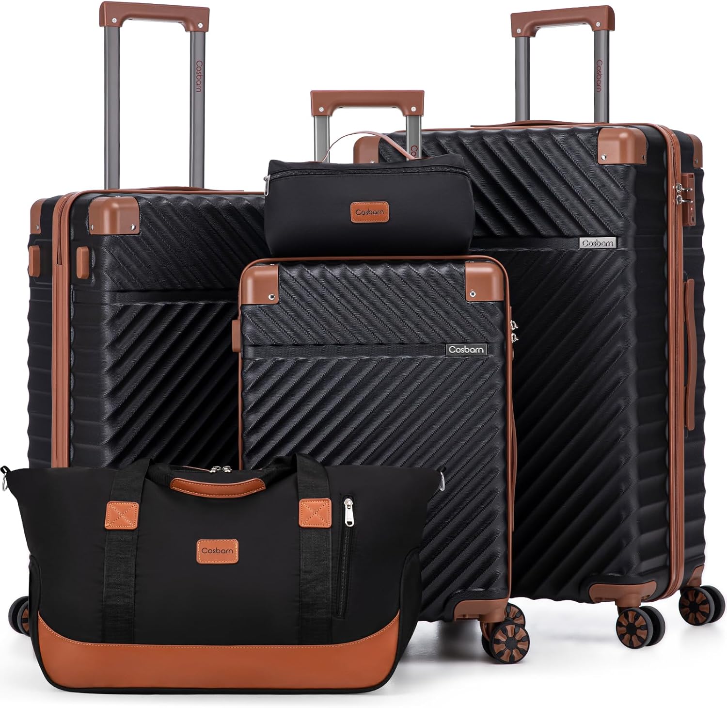 Luggage Sets 5 Piece with TSA Lock and Spinner Wheels for Travel