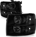 Halogen Headlights Assembly for Chevy Silverado 2007-2014 - Smoked