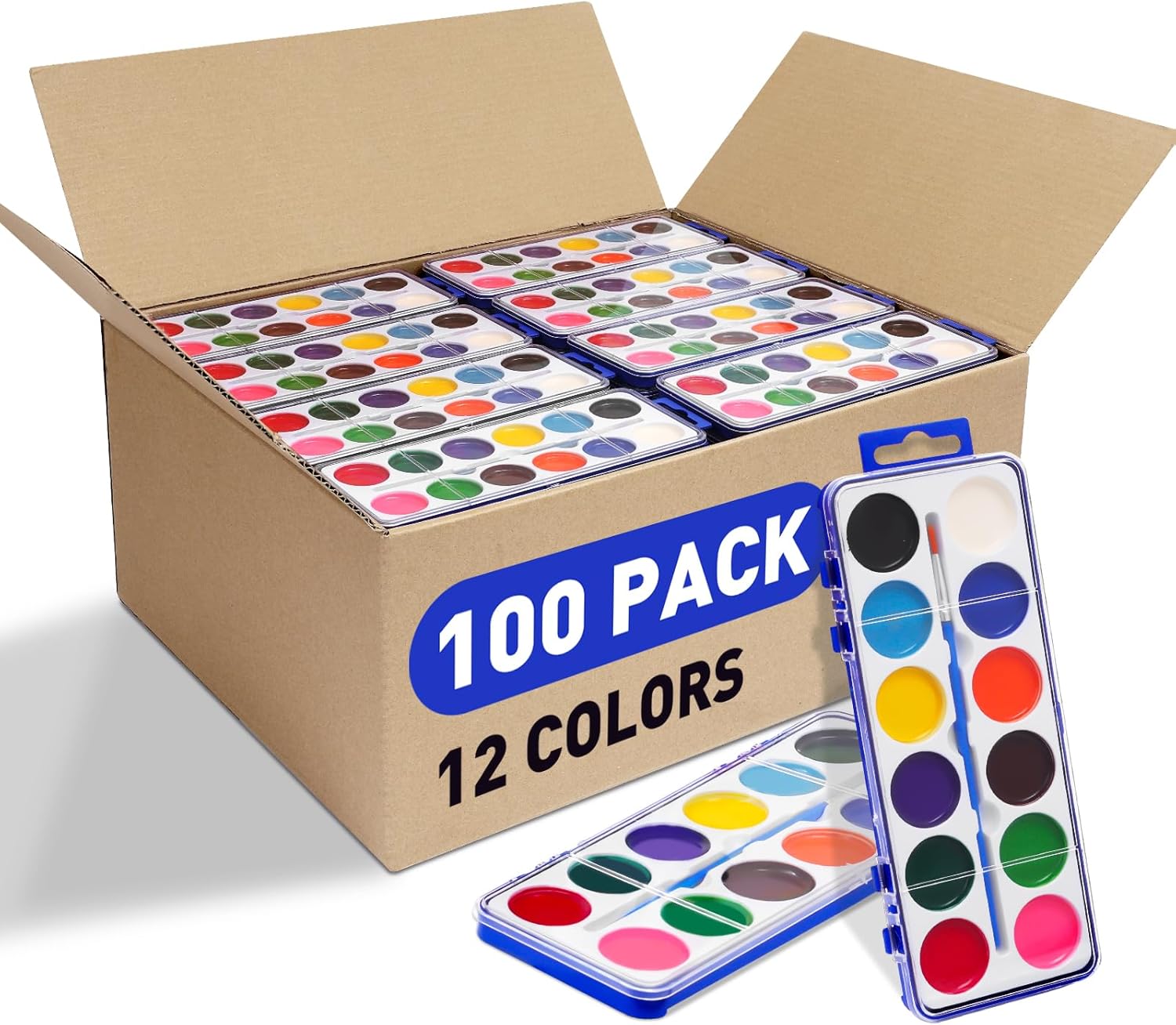 100 Pack Watercolor Paint Set for Kids - Perfect for Parties