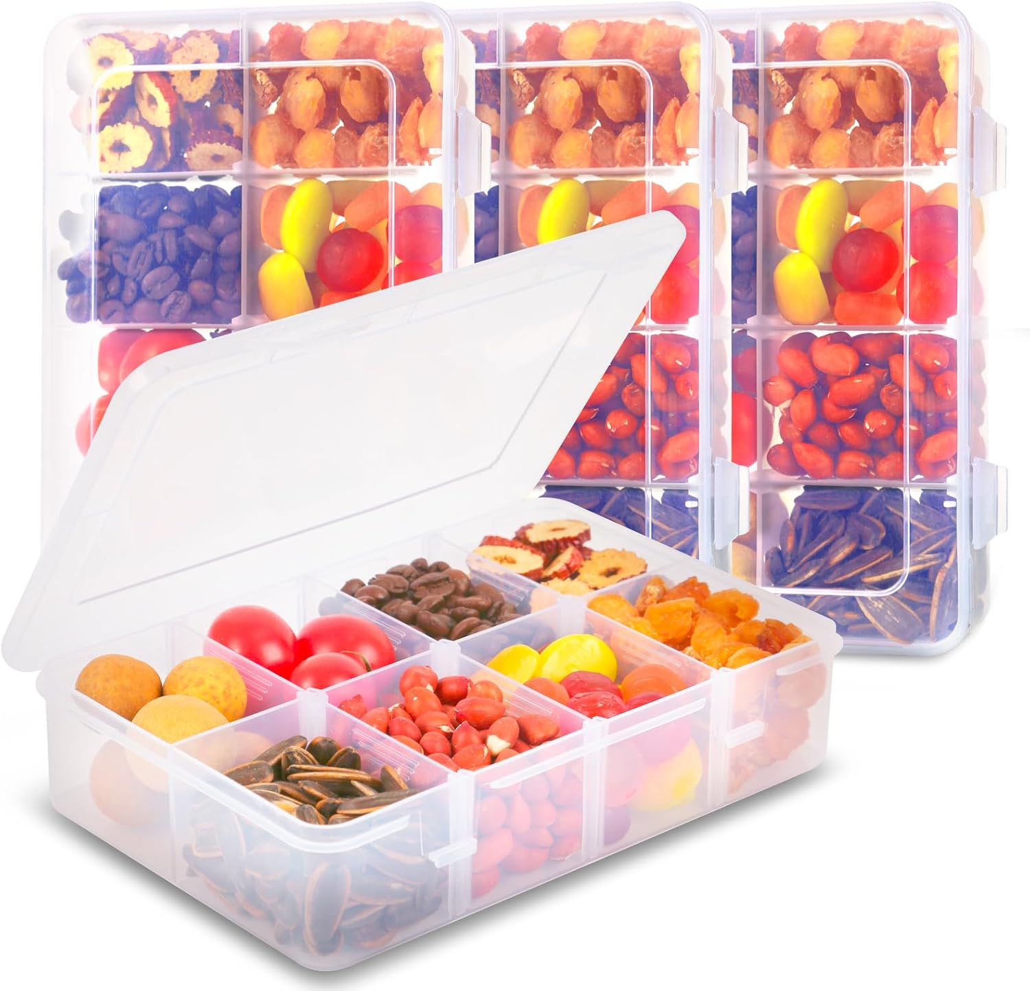 AQSXO 16 Pcs Snack Box Container for Meal Prep & Travel