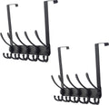 Over The Door Hook Hanger - 5 Tri Hooks Heavy Duty Towel Rack