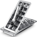 Stainless Steel Ice Cube Tray 2-Pack - Fast Freezing Metal Trays