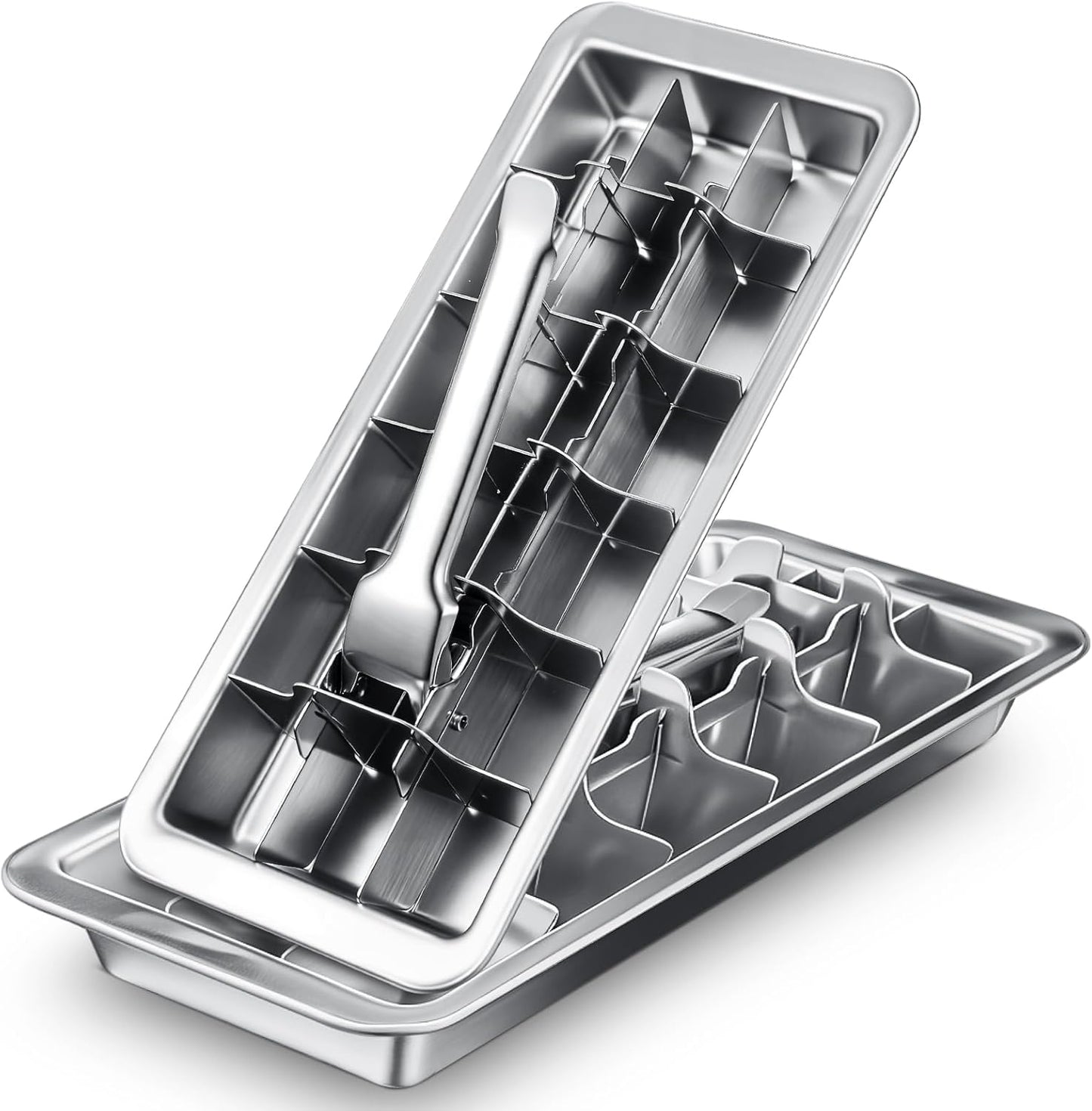 Stainless Steel Ice Cube Maker Set for Easy Ice Removal