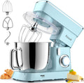 Stand Mixer 6QT Tilt-Head Kitchen Mixer Blue - Quiet 10+P Speeds