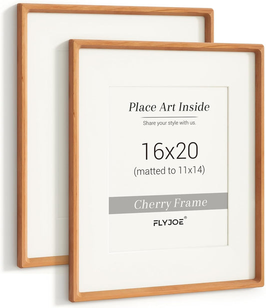 16x20 Picture Frame Set of 2 with USA-Sourced Cherry Wood