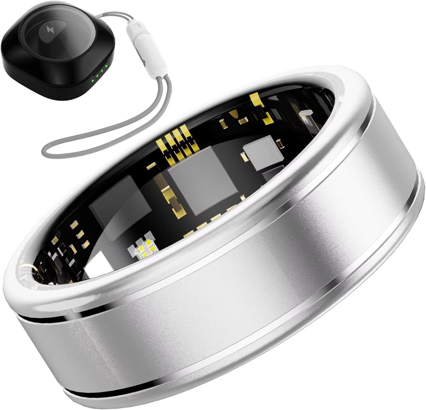 Smart Ring Activity Tracker with Heart Rate & Sleep Monitoring