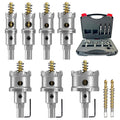 9-Piece TCT Hole Saw Set for Stainless Steel and Hard Metals