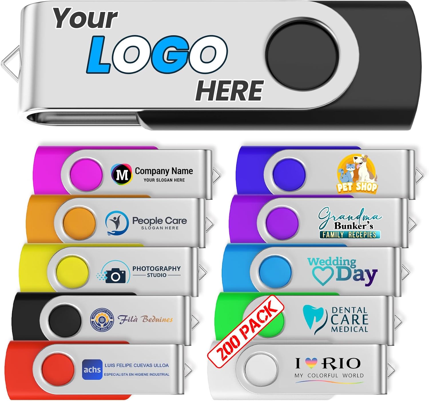 Custom Personalized 4GB USB 3.0 Flash Drive for Promotions