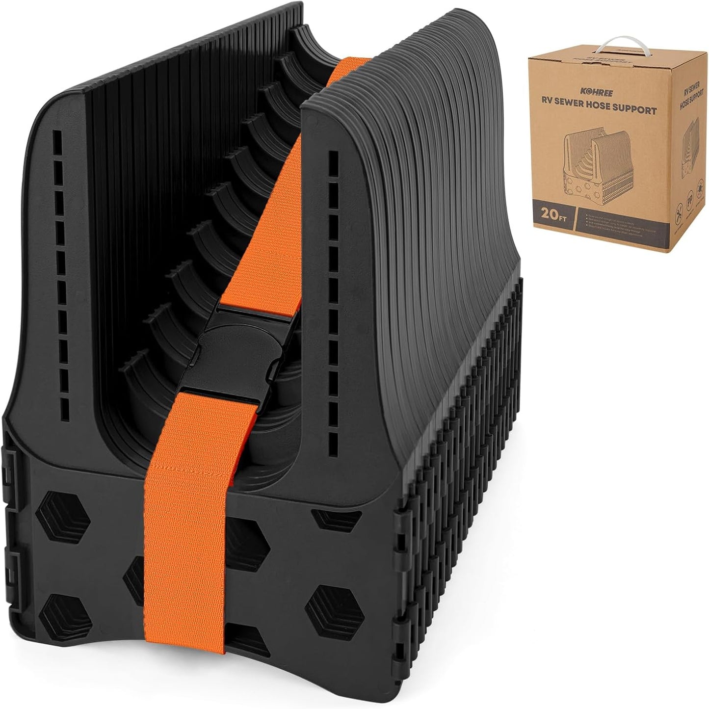Kohree 20FT RV Sewer Hose Support for Heavy-Duty Camper Use