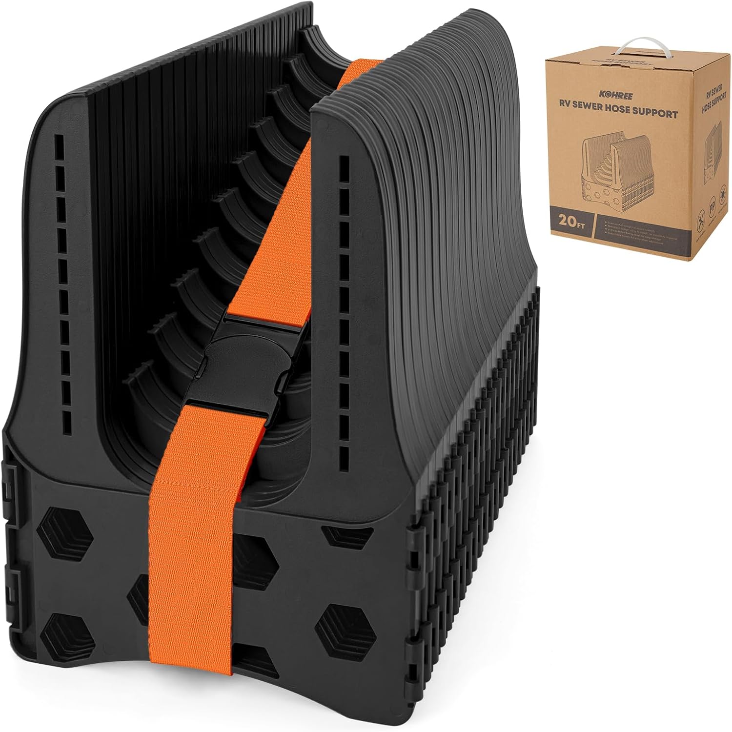 Kohree 20FT RV Sewer Hose Support for Heavy-Duty Camper Use