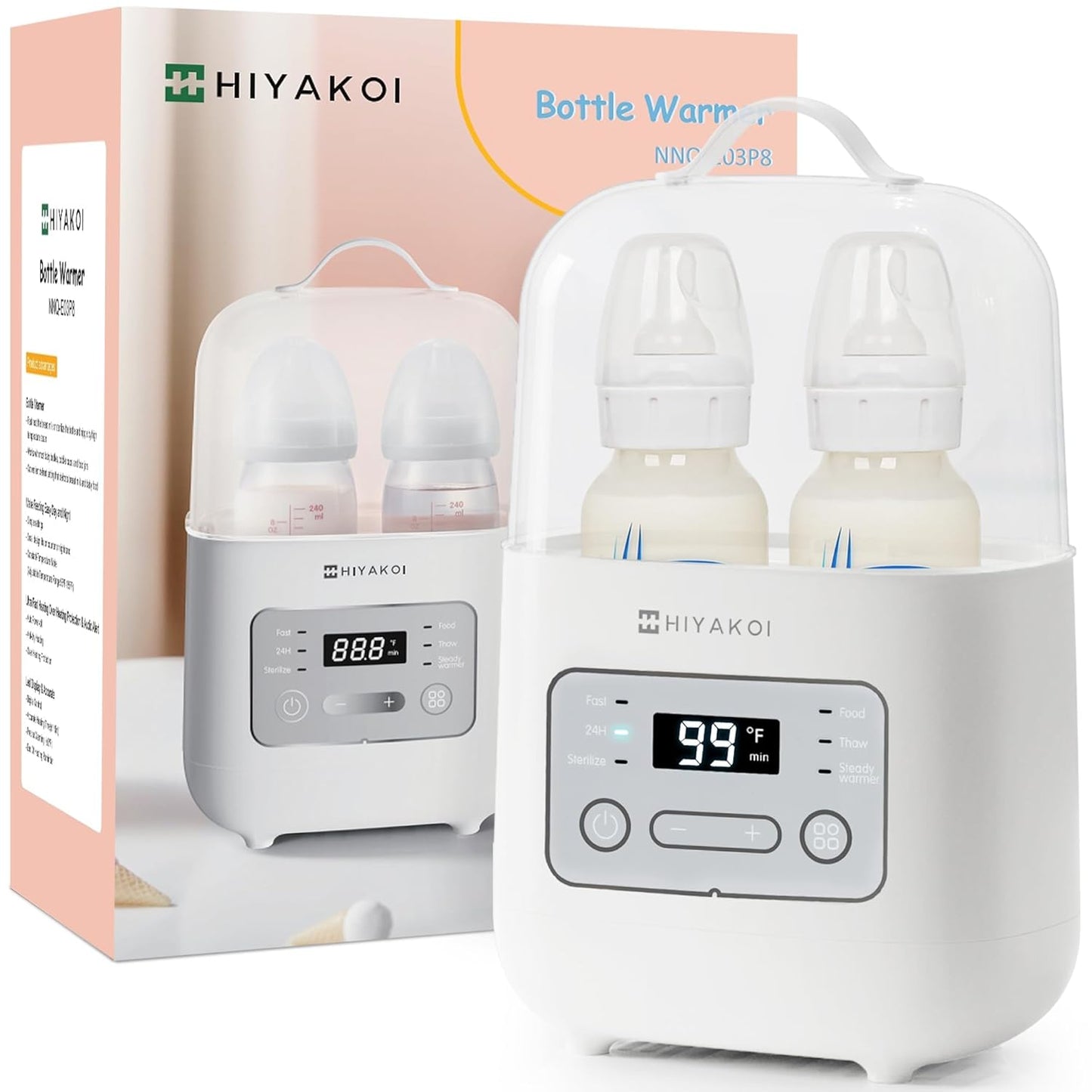 HIYAKOI Fast Baby Bottle Warmer - Smart Temp Control