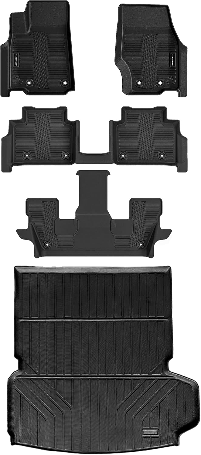 Auxko All Weather Floor Mats for 2021-2025 Jeep Grand Cherokee L